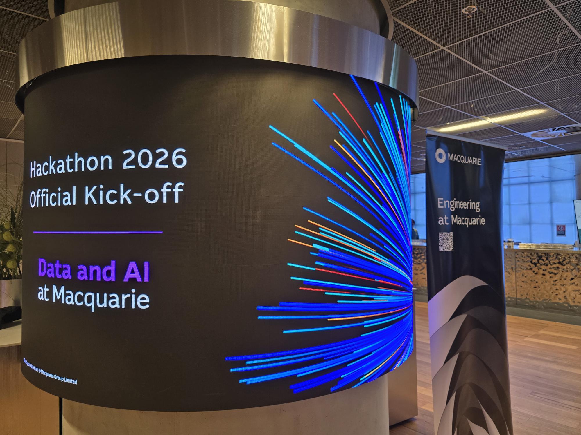 Enterprise AI hackathon kick-off signage in Sydney